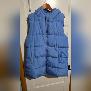 Women's Blue Puffer Vest